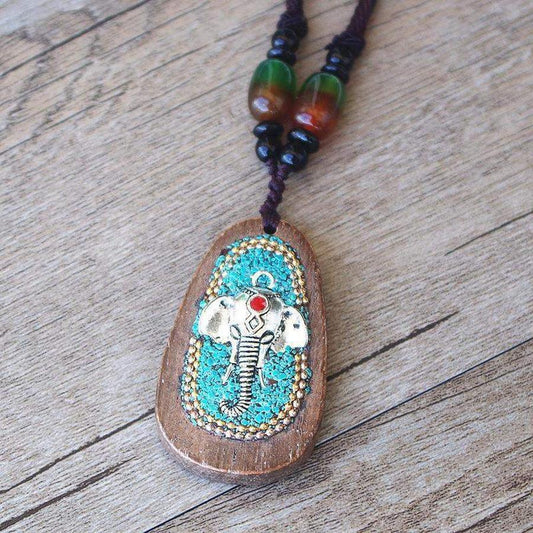 Vue d'ensemble du pendentif Ganesh, tête d'éléphant