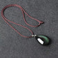 Pendentif en obsidienne noire en forme de goutte d'eau