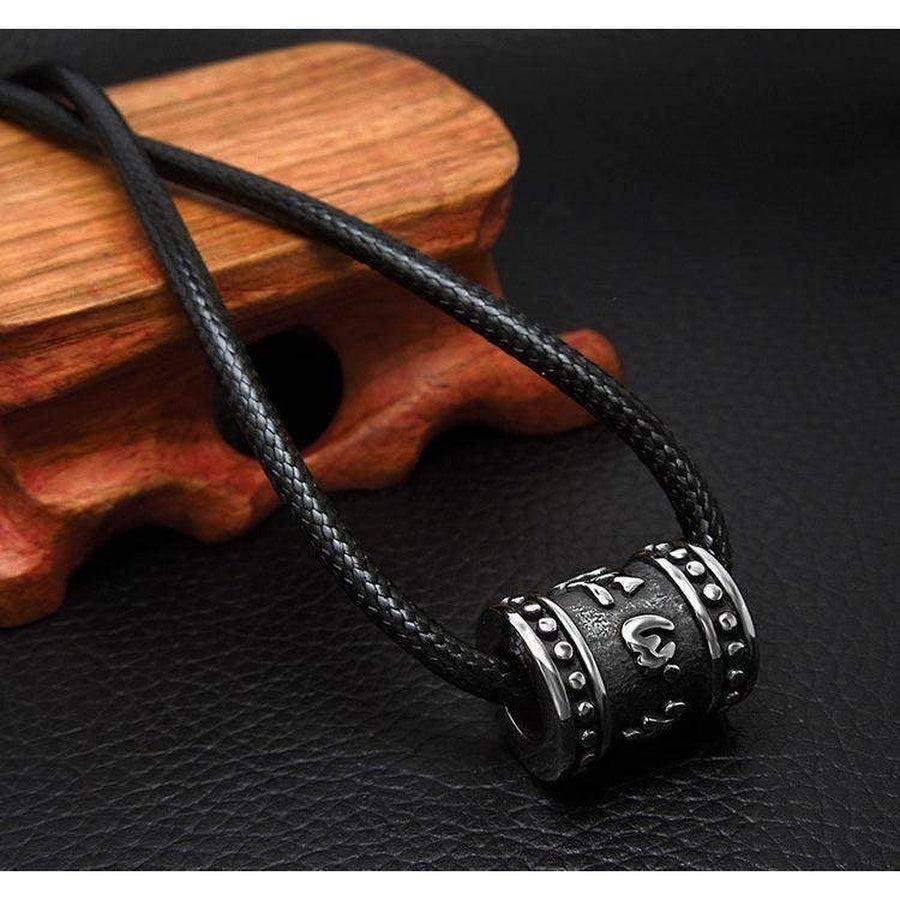 Pendentif bouddhiste en titane, symbole de sagesse et compassion