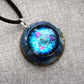 Pendentif artisanal avec étoile de David et cristal naturel