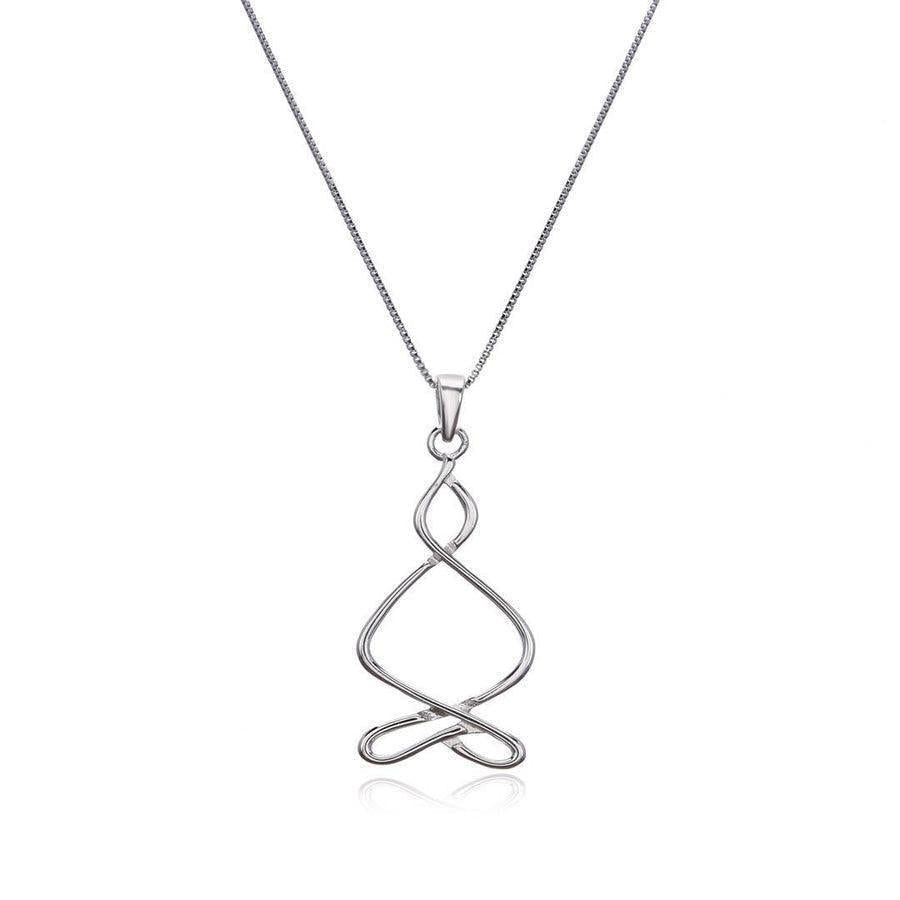 Pendentif argent avec spirale et Bouddha assis