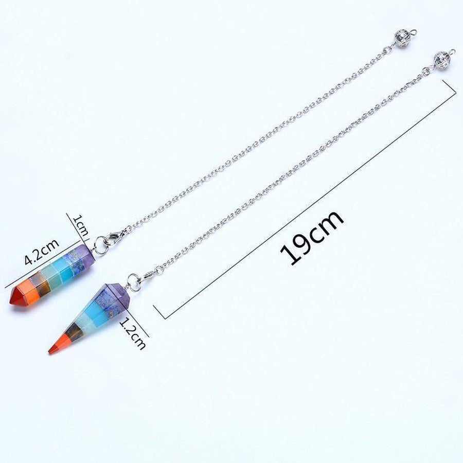 Chaînette en argent plaqué avec pendentif multicolore