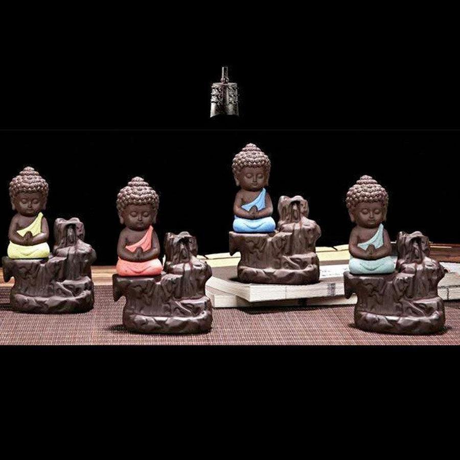 Encensoir Bouddha céramique avec fumée en cascade