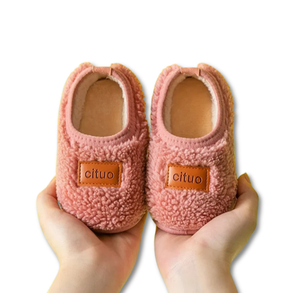 Chaussons bébé roses en polaire, ajustement facile