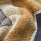 Texture douce du plaid polaire en gros plan