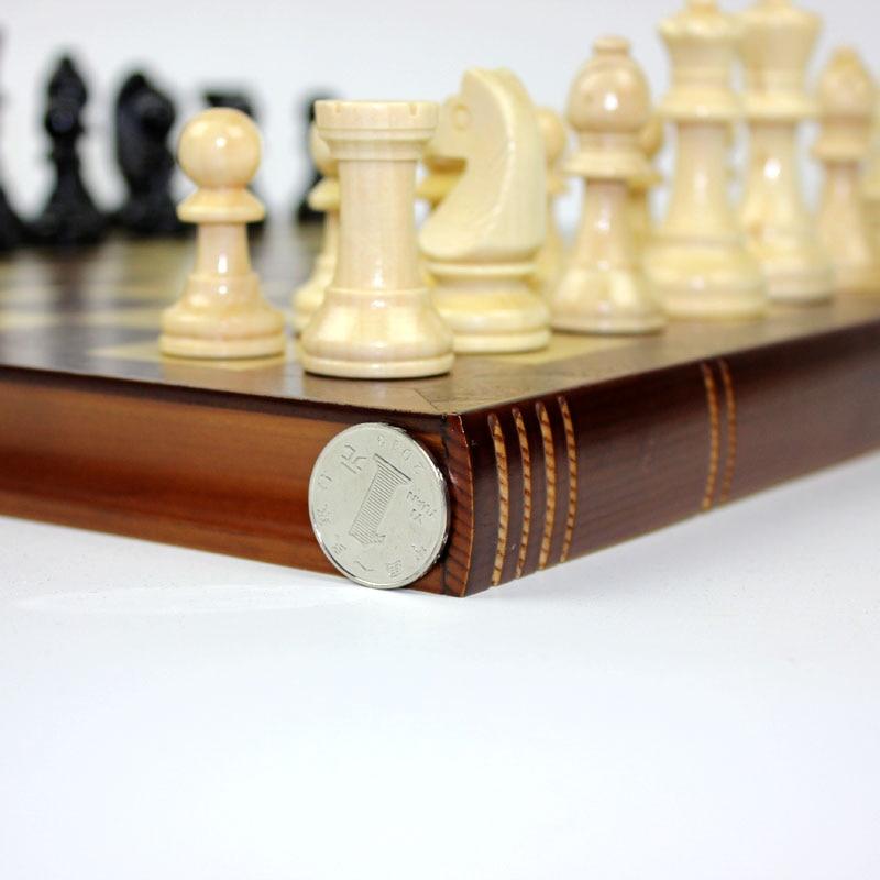 Plateau d'échecs en bois, design ultra-fin et élégant