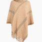 Texture douce du poncho avec col Pilou