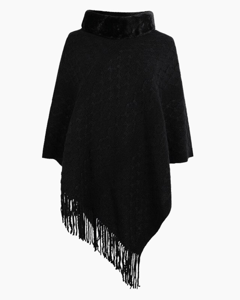 Vue arrière du poncho ample pour femme