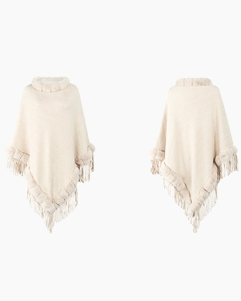 Détail des bordures Pilou Pilou du poncho