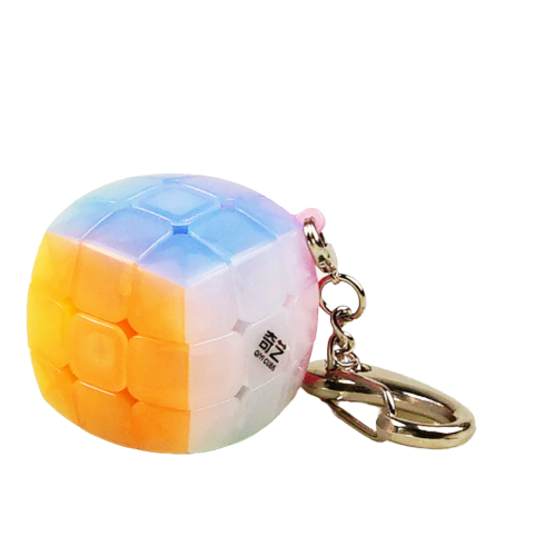 Cube 3x3 porte-clé avec finition sans autocollants