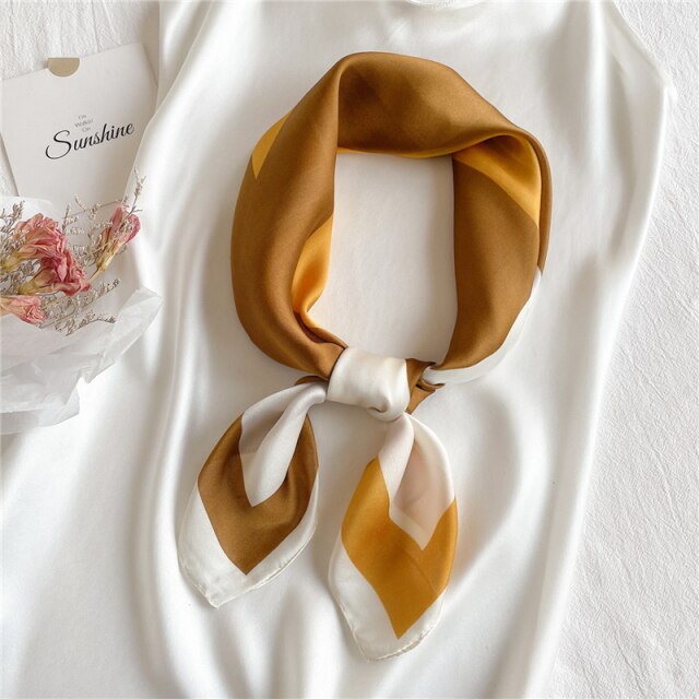 Vue d'ensemble du foulard, dimensions 70 x 70 cm