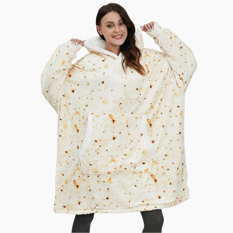 Pull plaid en Pilou Pilou avec motif pancake
