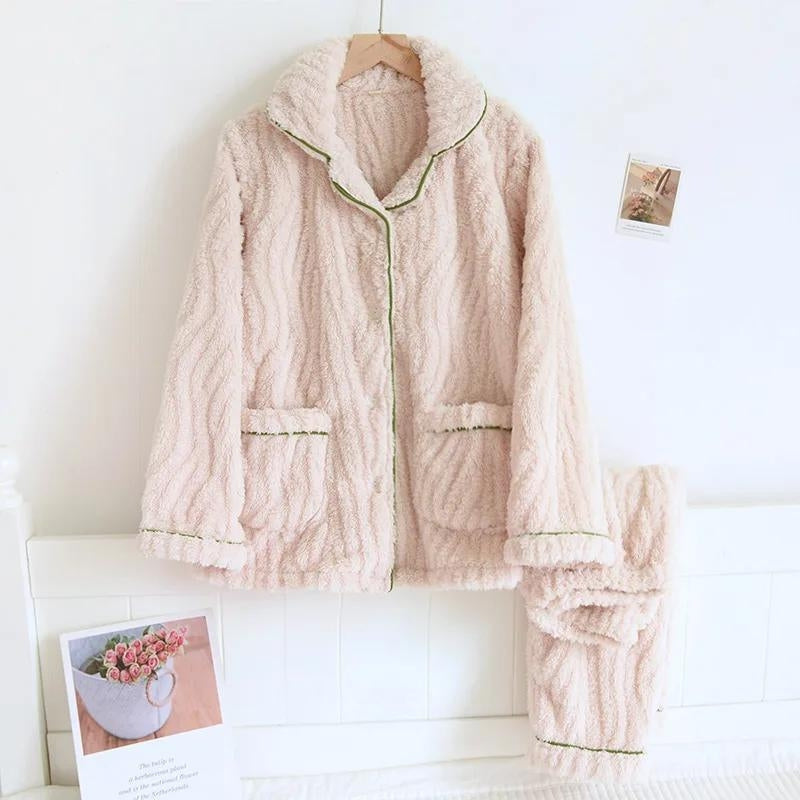 Pyjama beige en Pilou Pilou pour femme avec poches