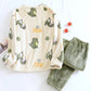 Pyjama dinosaure en Pilou Pilou avec motifs colorés