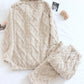 Pyjama flanelle femme avec motifs croisés et col replié