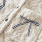 Ensemble pyjama flanelle crème et beige avec boutons