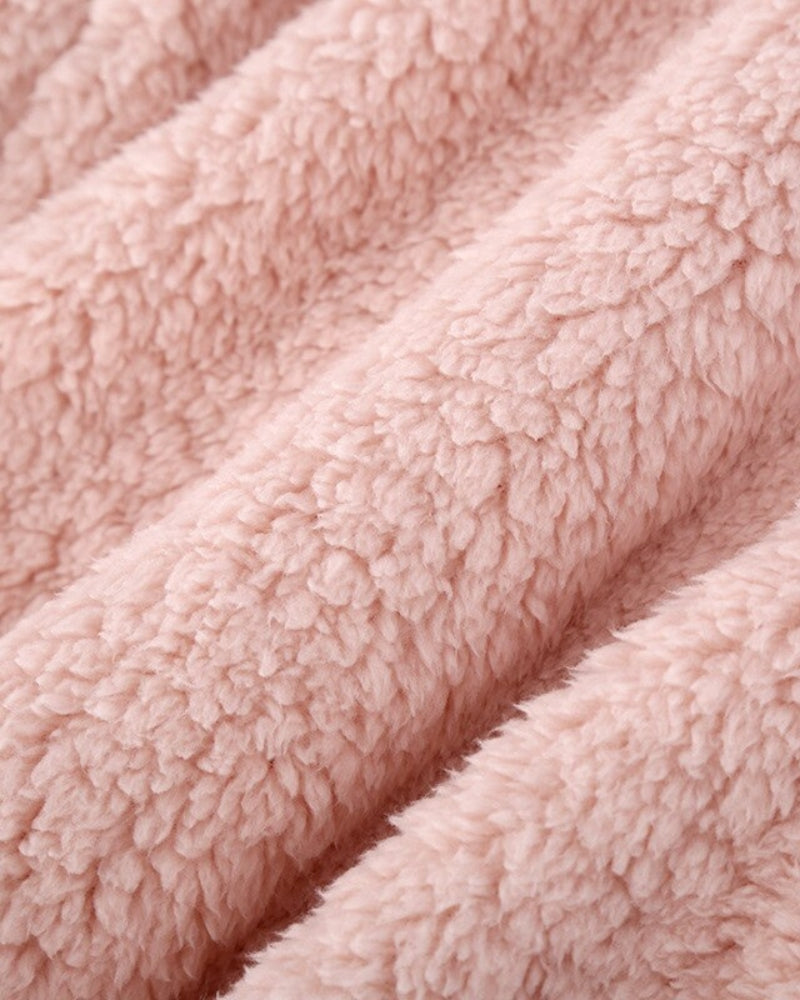 Ensemble pyjama flanelle rose, haut et bas assortis