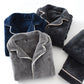 Pyjama gris homme avec col replié et boutons