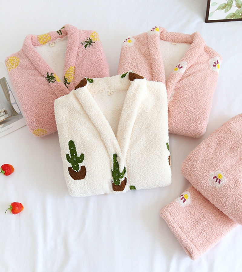 Pyjama rose en Pilou Pilou avec boutons et poches