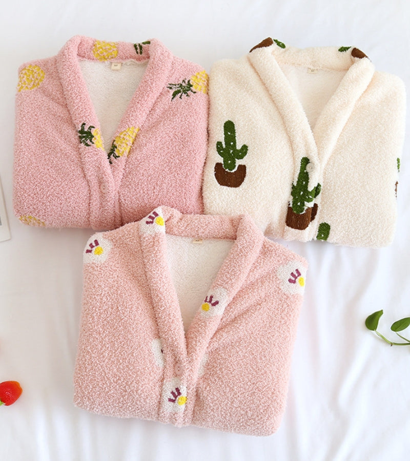 Ensemble pyjama femme, haut à boutons, bas assorti