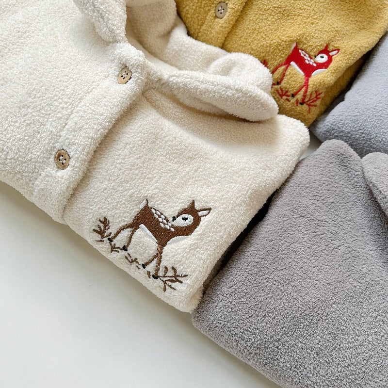 Ensemble pyjama bleu pour garçon, col replié et poches visibles