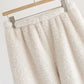 Bas de pyjama crème avec taille élastique confortable
