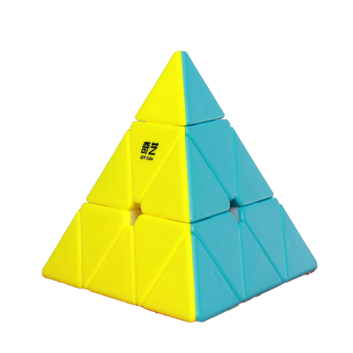 Casse-tête pyramidal sans autocollants, couleurs vives