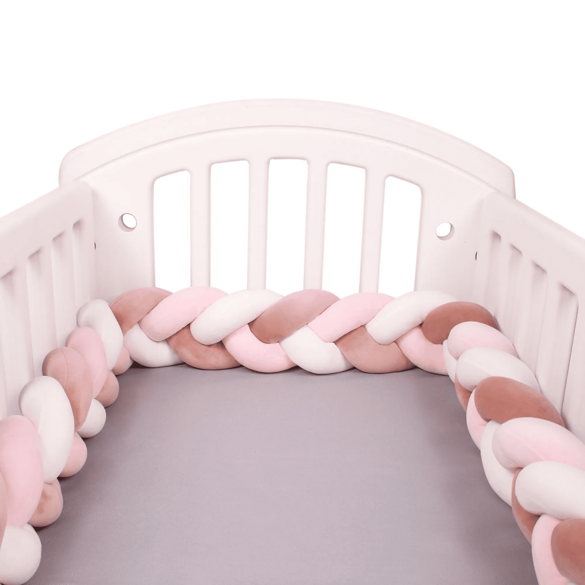Réducteur de lit tressé en coton doux pour bébé
