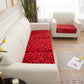 Détail du tissu extensible rouge, résistant aux taches