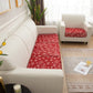 Housse rouge montrant sa texture douce et extensible