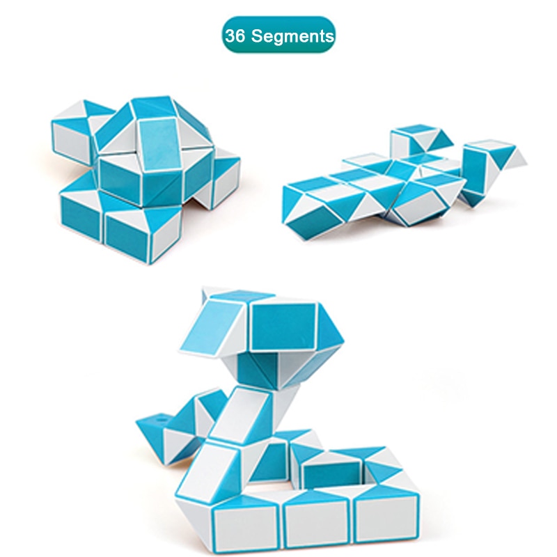 Serpent magique de 36 segments, disposé en zigzag