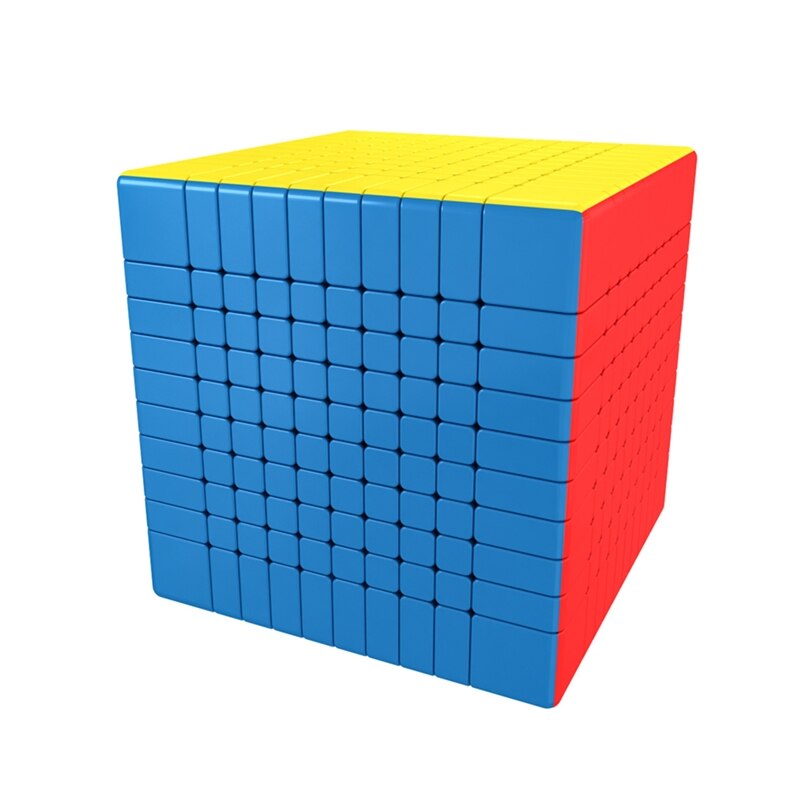 Gros plan sur un cube 10x10, montrant les couleurs vives