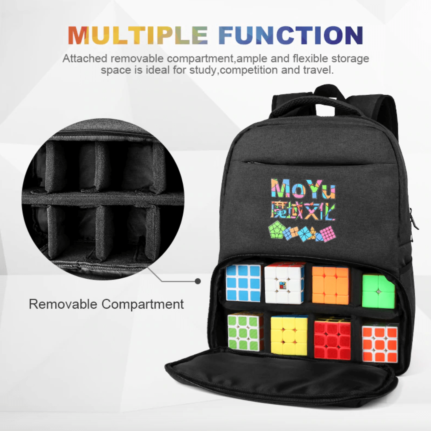 Sac à dos Rubik's Cube avec compartiments modulables