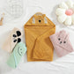 Serviette enfant motif lion, couleur vive, matière douce