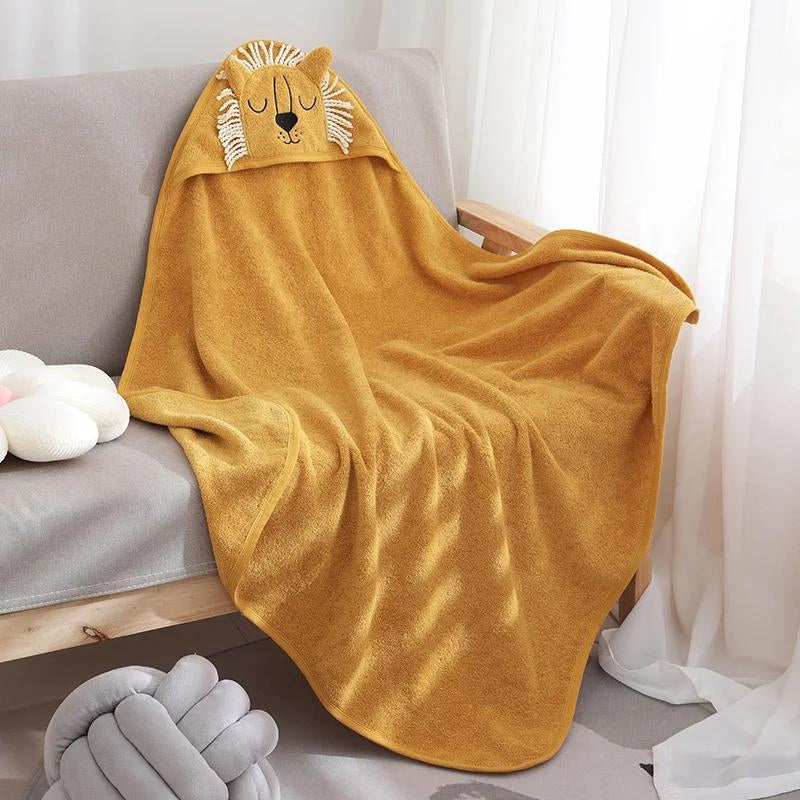 Serviette enfant motif lapin, couleur pastel, texture absorbante