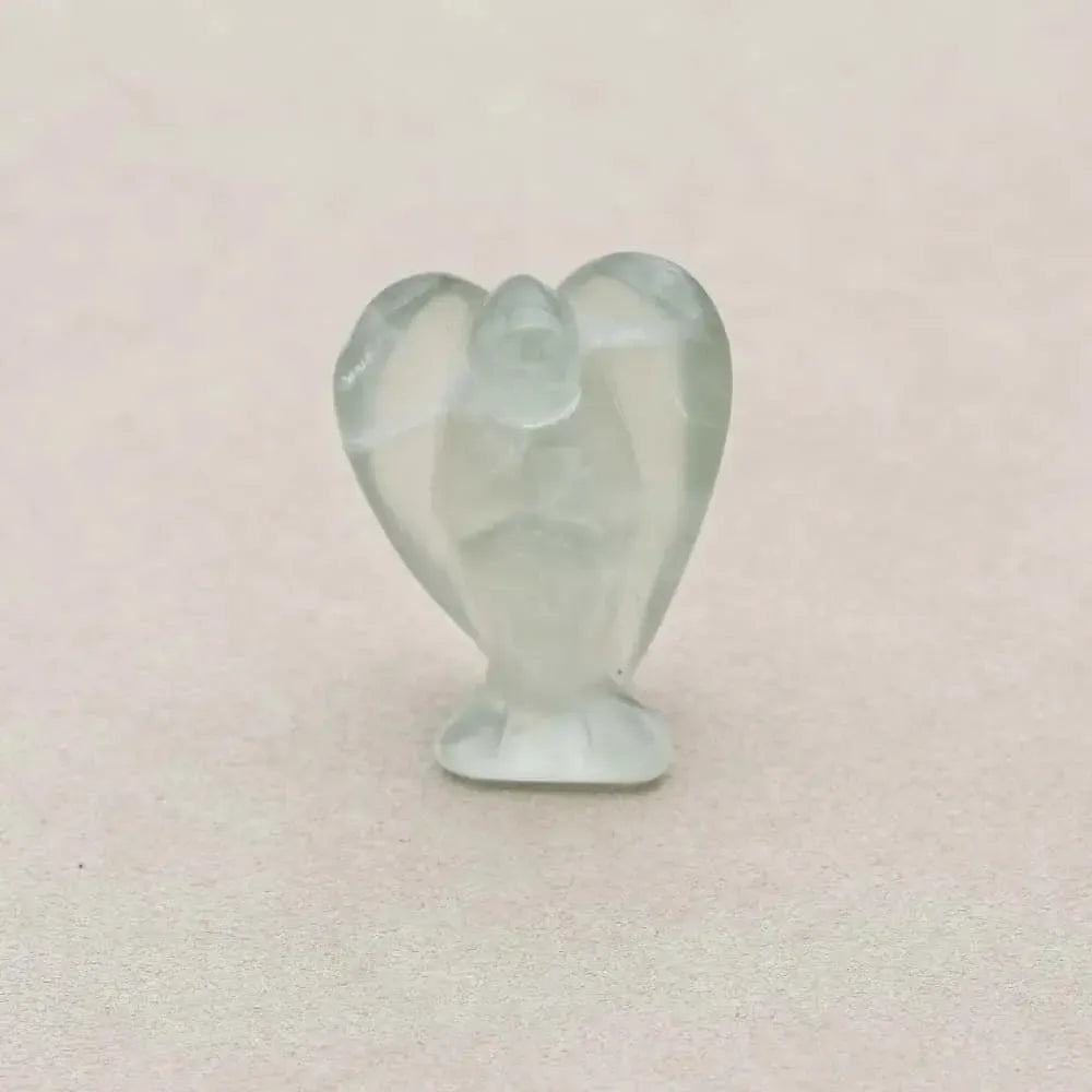 Sculpture d'ange en œil de tigre, vue rapprochée