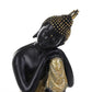 Détails du visage serein du Bouddha Amitabha, expression paisible