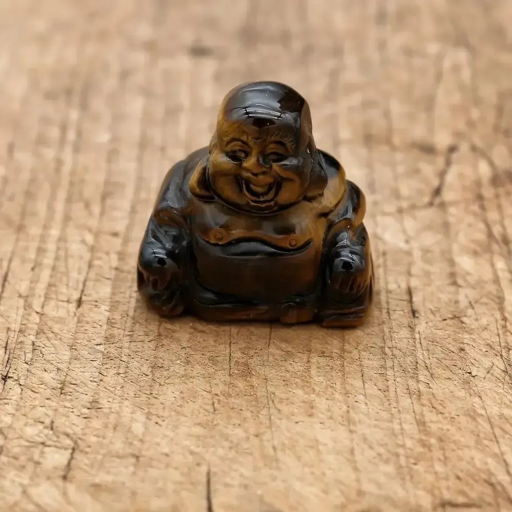 Sculpture de Bouddha en turquoise synthétique, pour harmonie familiale