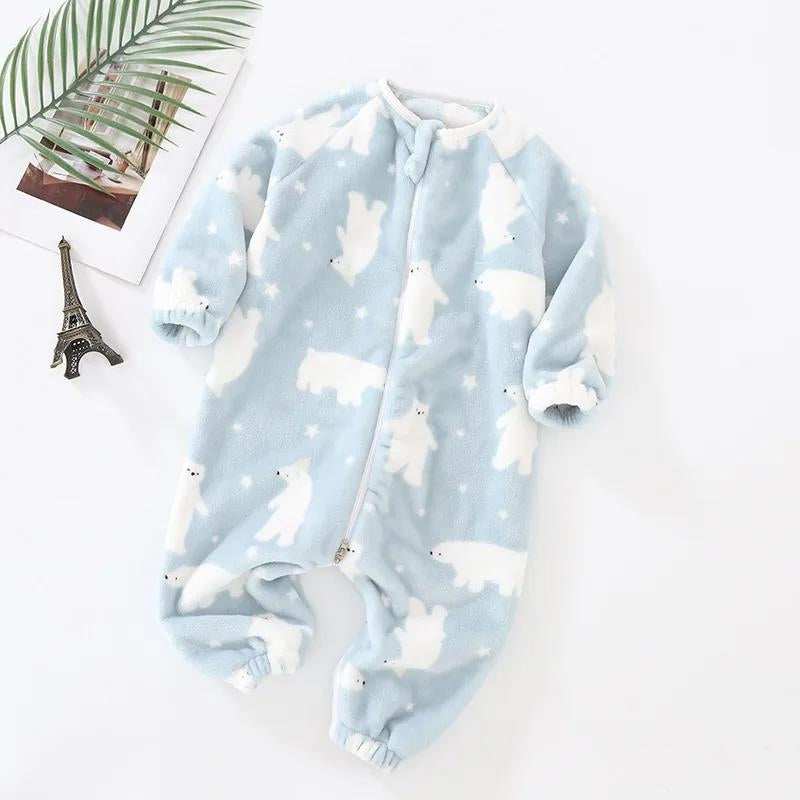 Surpyjama bébé bleu ciel avec motifs ours polaires