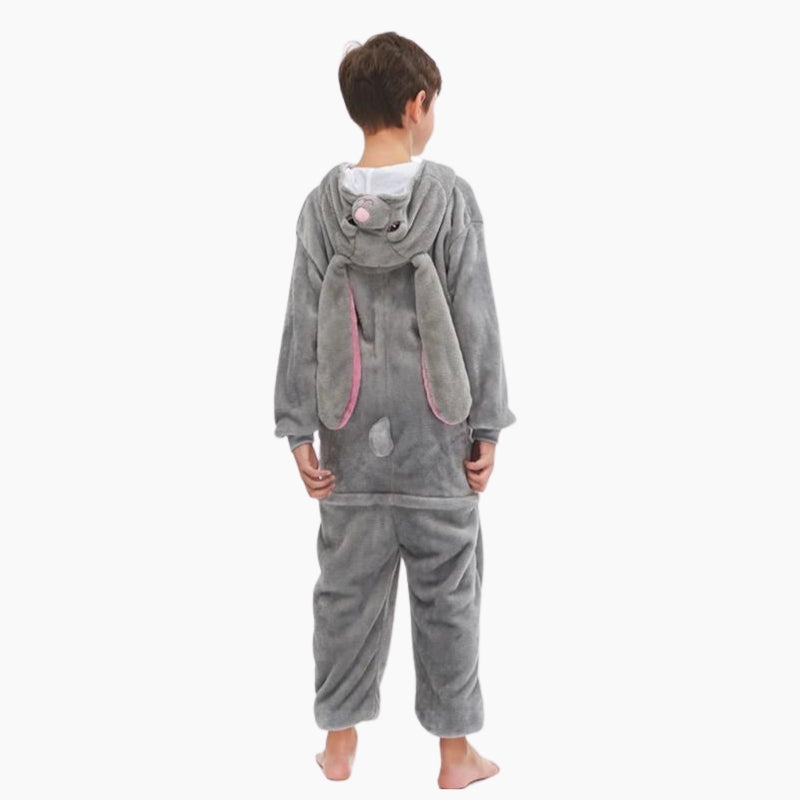 Surpyjama lapin polaire avec capuche et oreilles souples