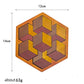 Tangram hexagonal en bois avec illusion de cubes