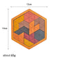 Tangram en bois avec mosaïque de triangles colorés