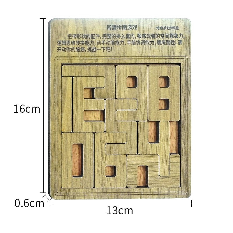 Dimensions du puzzle chiffres en bois : 13x16 cm