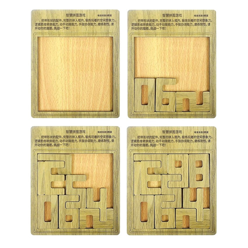 Étapes d'assemblage du puzzle chiffres en bois