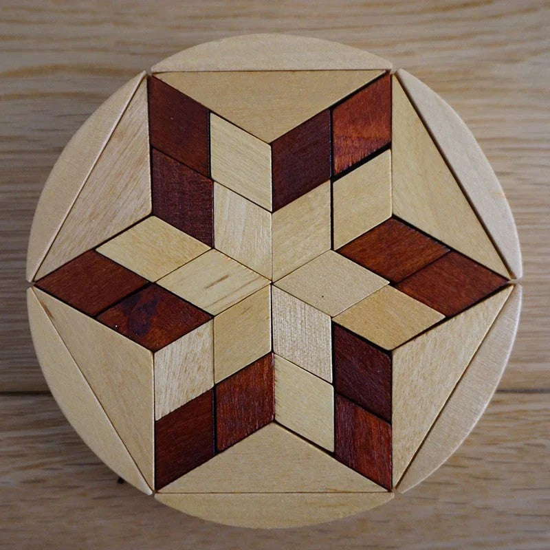 Exemple de figure créative avec le tangram en bois