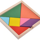 Vue d'ensemble d'un tangram carré assemblé