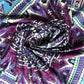 Détail du motif central mandala sur fond polyester