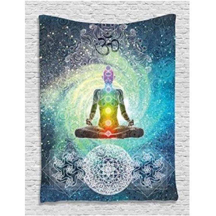 Vue rapprochée des mandalas sous Bouddha, symboles de l'univers