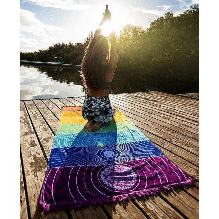 Vue rapprochée des détails des couleurs des chakras