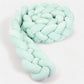 Tour de lit tressé couleur menthe en coton respirant